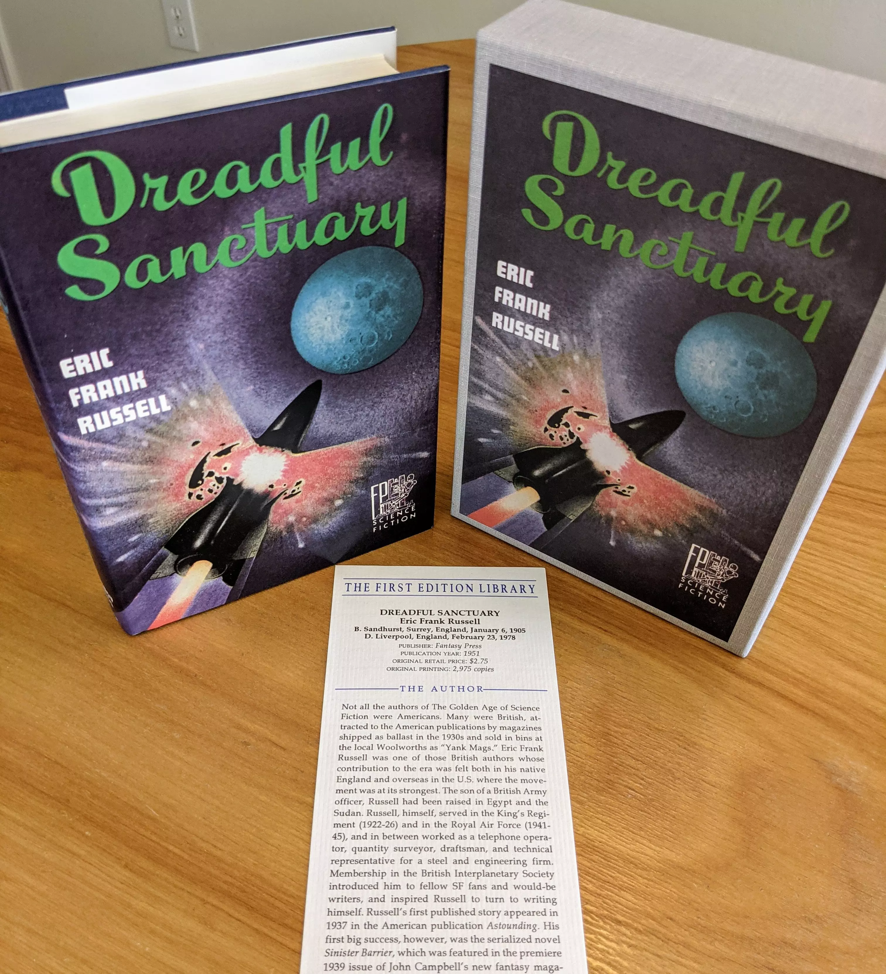 Stunning Red Leather Bound hardback book with hubbed spine, cover artwork in 22kt gold, printed on archival paper with gold gilded edges, smyth sewing & concealed muslin joints
	  - original artwork by John Schoenherr