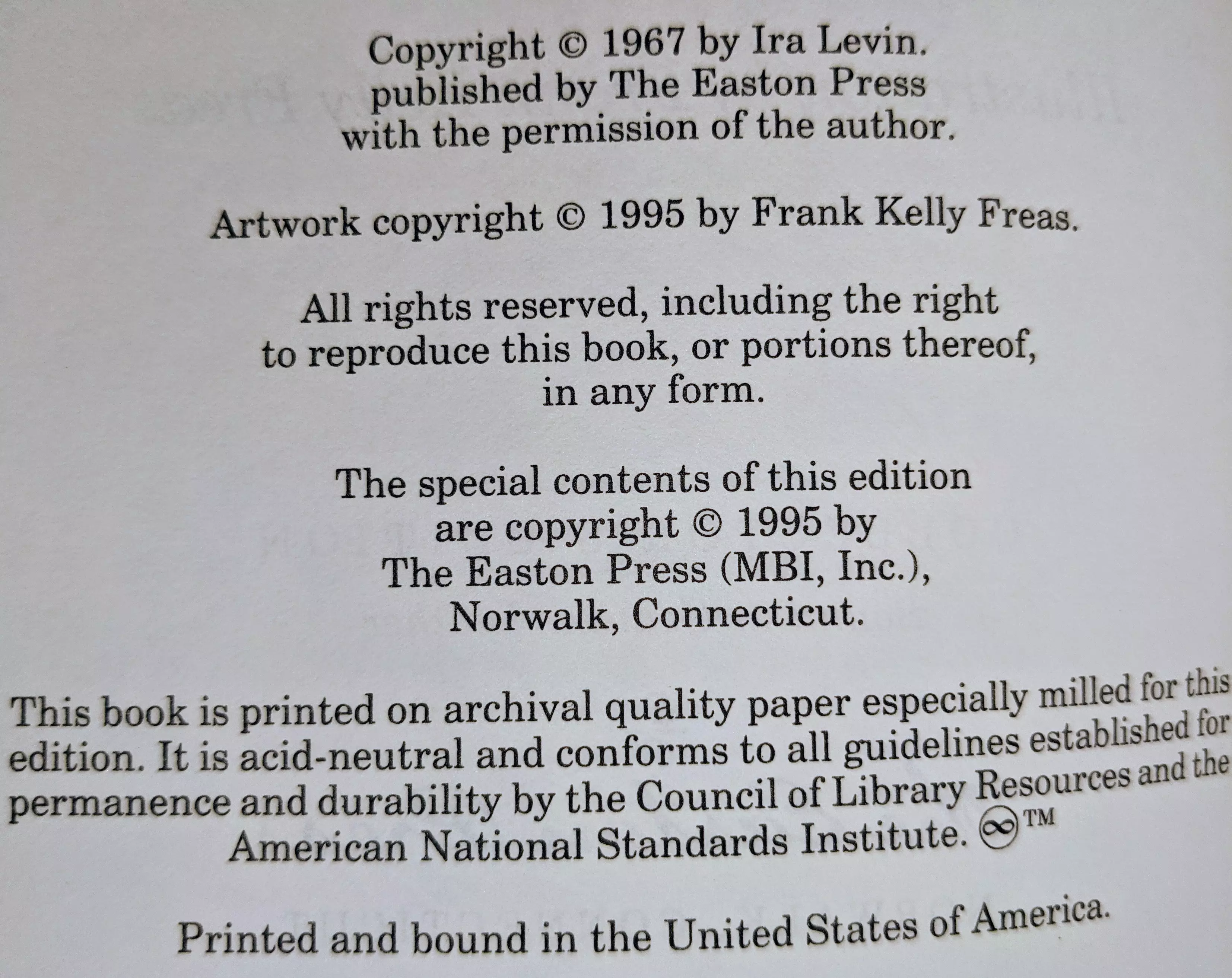 Stunning Black Leather Bound hardback book with hubbed spine, cover artwork in 22kt gold, printed on archival paper with gold gilded edges, smyth sewing & concealed muslin joints
	  - original artwork by Frank Kelly Freas