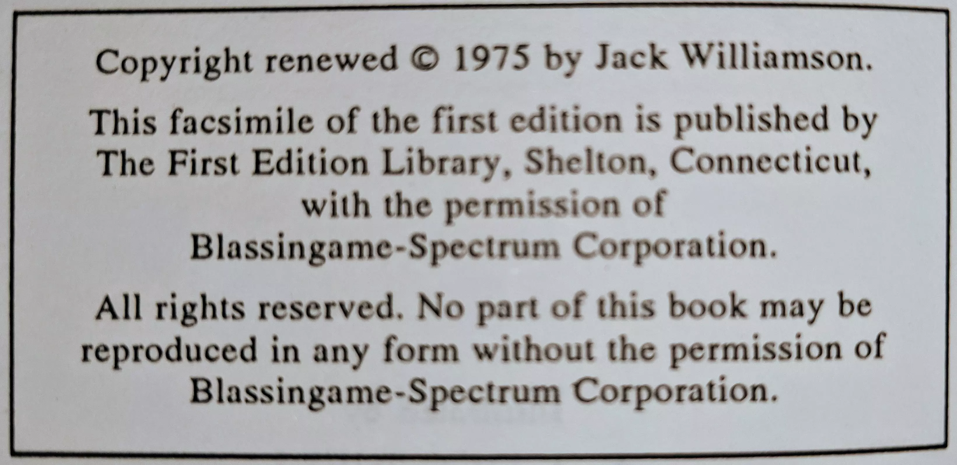 As New Hardback Book with Original Illustrated Dust Jacket and Slipcase & Publisher's Notes Card
	  - From the Golden Age of Science Fiction First Edition Library