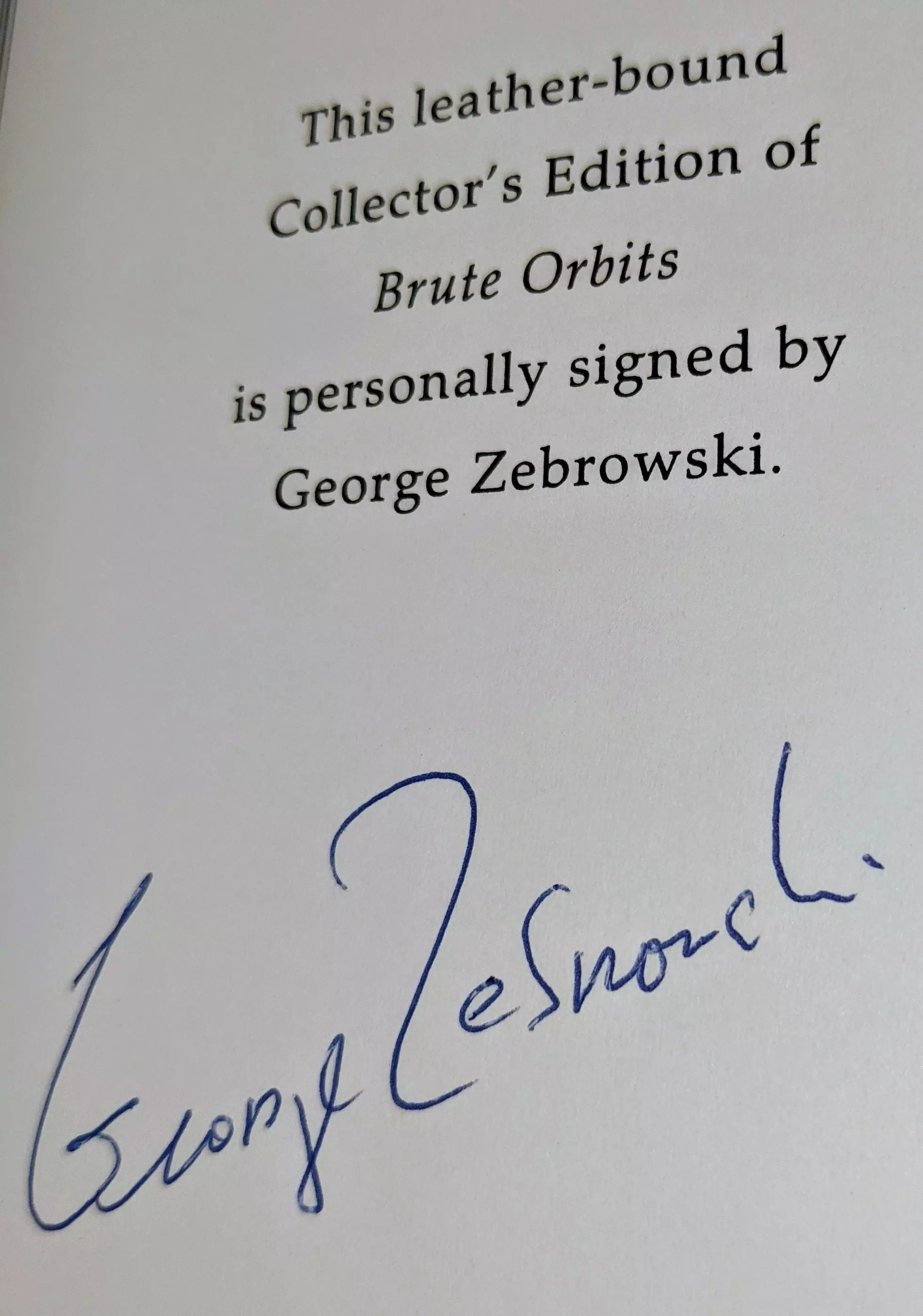 Stunning Dark Navy Blue Leather Bound hardback book with hubbed spine, cover artwork in 22kt gold, printed on archival paper with gold gilded edges, smyth sewing & concealed muslin joints
	  - original artwork by Bob Eggleton