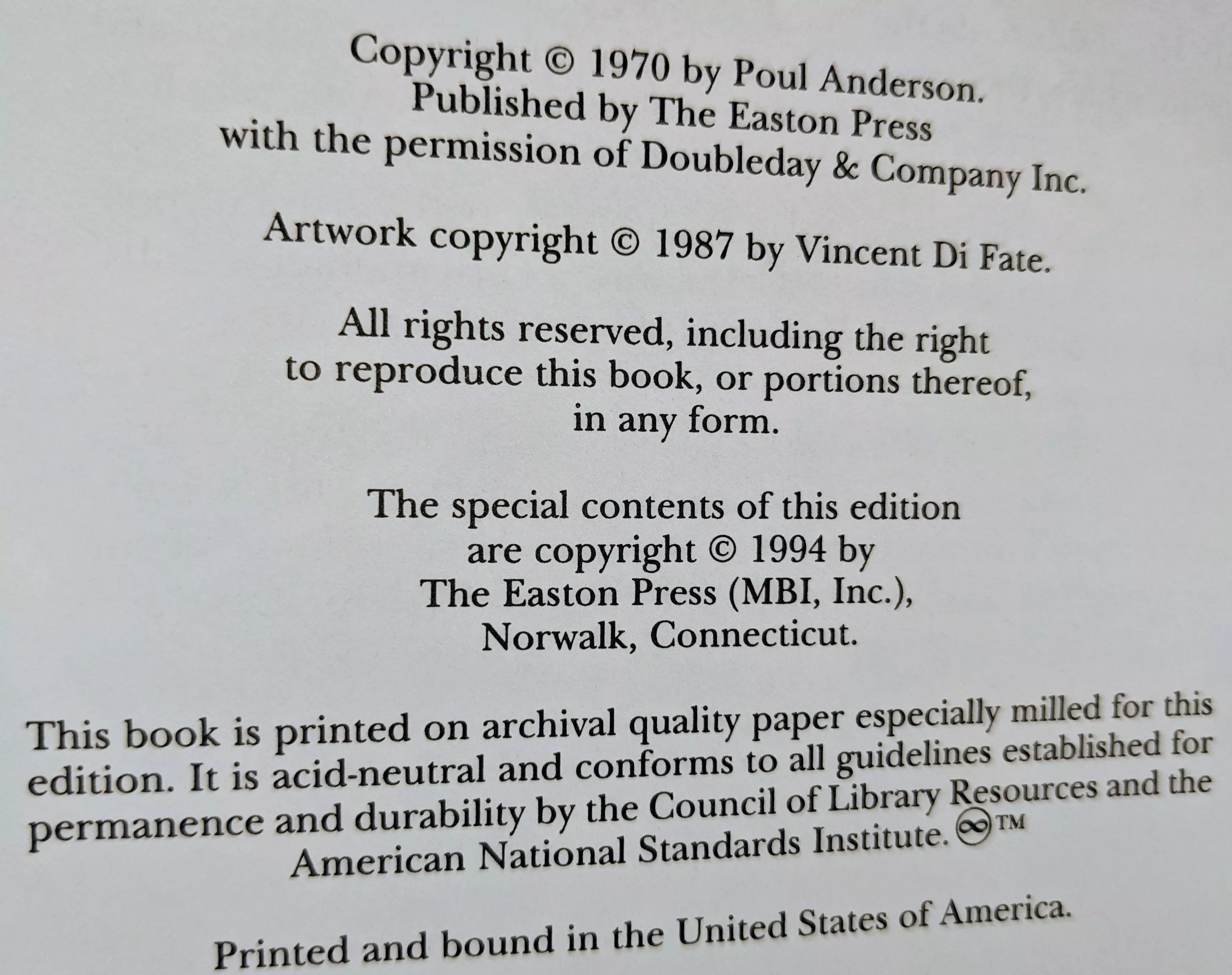 Stunning Wine Color Leather Bound hardback book with hubbed spine, cover artwork in 22kt gold, printed on archival paper with gold gilded edges, smyth sewing & concealed muslin joints
	  - original artwork by Vincent DiFate 